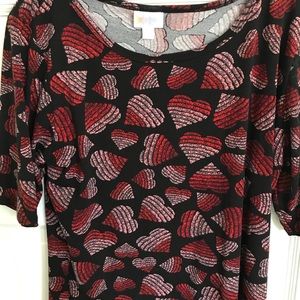 Lularoe Gigi Valentine’s Day pattern top XL